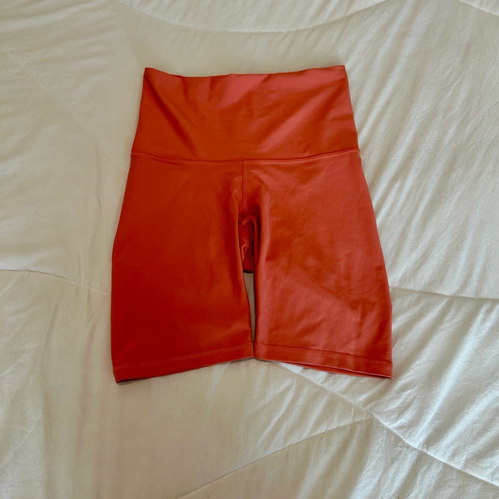 Women's High-Waisted Red Shorts